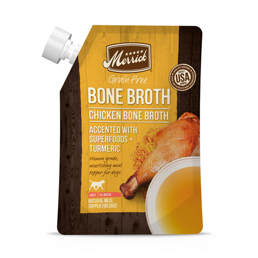 Merrick Grain Free Chicken Bone Broth Wet Dog Food Topper