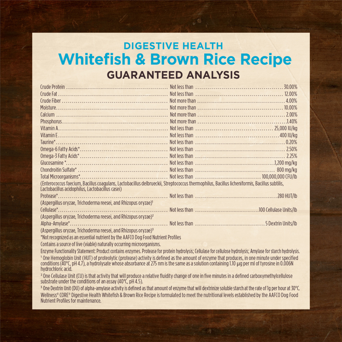 Wellness Core Digestive Health Whitefish Recipe Dry Dog Food