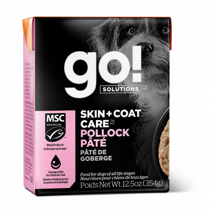 Petcurean Go! Skin & Coat Care Pollock Pate Wet Dog Food