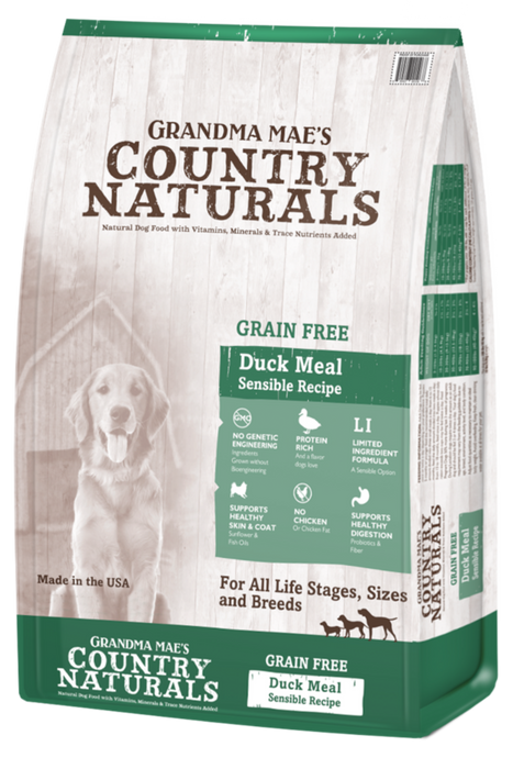 Grandma Mae's Country Naturals Grain Free Duck Meal Dry Food for Dogs