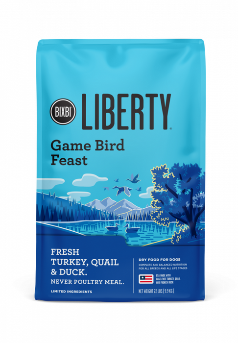 BIXBI LIBERTY Gamebird Feast (Turkey, Quail, Duck) Kibble