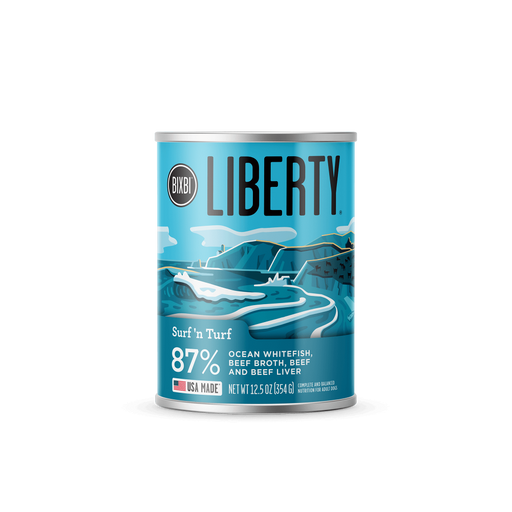 BIXBI LIBERTY Surf 'n Turf Canned Wet Dog Food