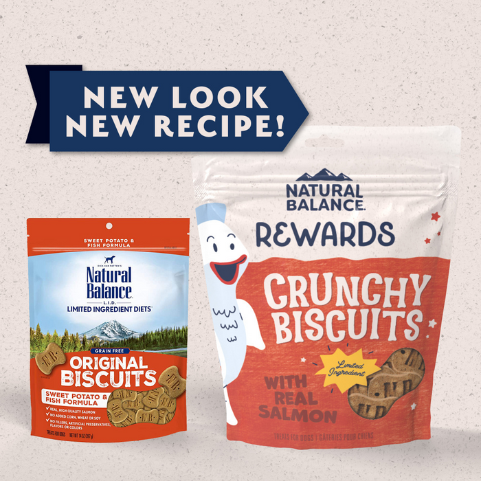 Natural Balance Rewards Crunchy Biscuits With Real Salmon Small Breed  Dog Treats