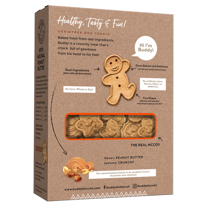 Buddy Biscuits Crunchy Grain Free Peanut Butter Dog Treats