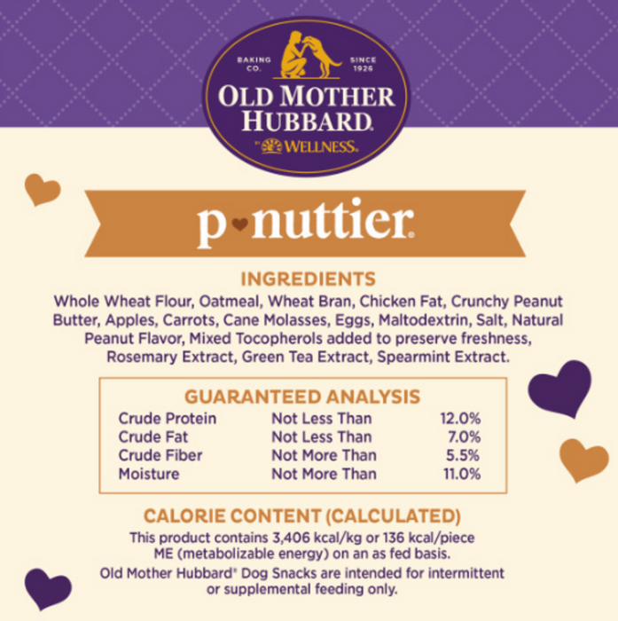 Old Mother Hubbard Crunchy Classic Natural P-Nuttier Dog Biscuits