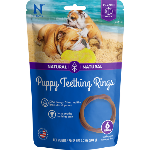 N-Bone Puppy Teething Rings Pumpkin Flavor Dog Treats