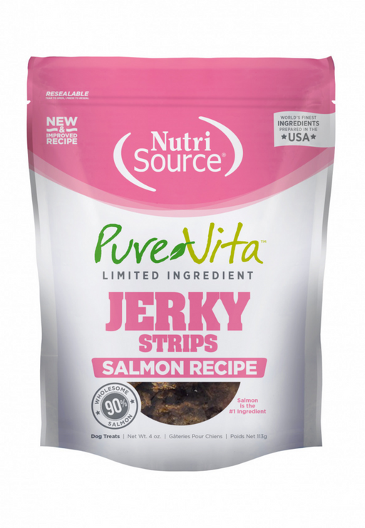 PureVita Limited Ingredient 96% Salmon Jerky Holistic Dog Treats