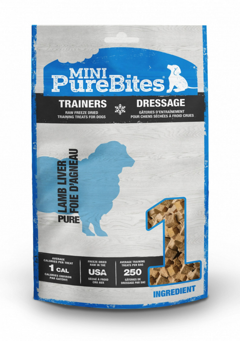 PureBites Mini PureBites Trainers RAW Freeze Dried Lamb Liver Dog Treats