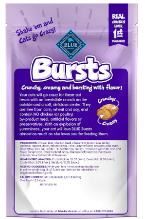 Blue Buffalo Bursts Filled Chicken Liver & Beef Cat Treats