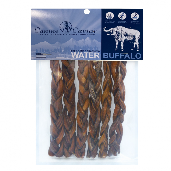 Canine Caviar Buffalo Braided Stix Dog Treats