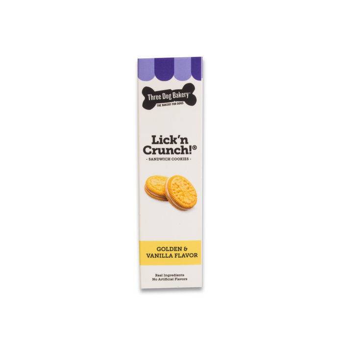 Three Dog Bakery Lick'n Crunch Golden With Vanilla Flavored Filling