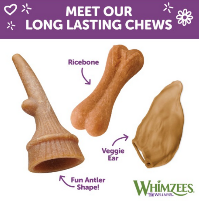 Whimzees Large Rice Bone Dental Chew Dog Treats