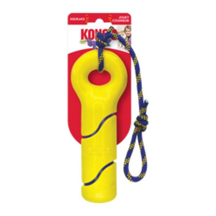 Kong Squeezz Tennis Buoy With Rope Dog Toy