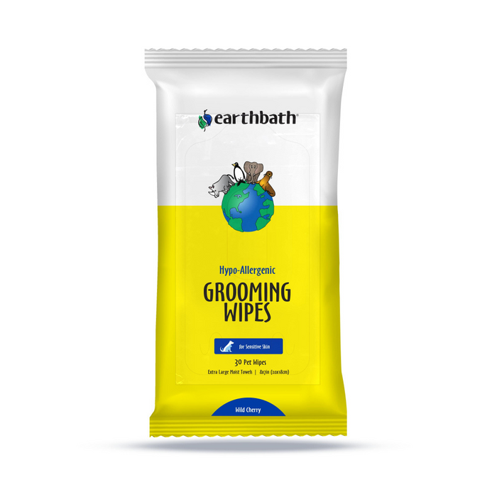 Earthbath Hypo-Allergenic Grooming Cleans & Conditions Fragrance Free Plant-Based Wipes