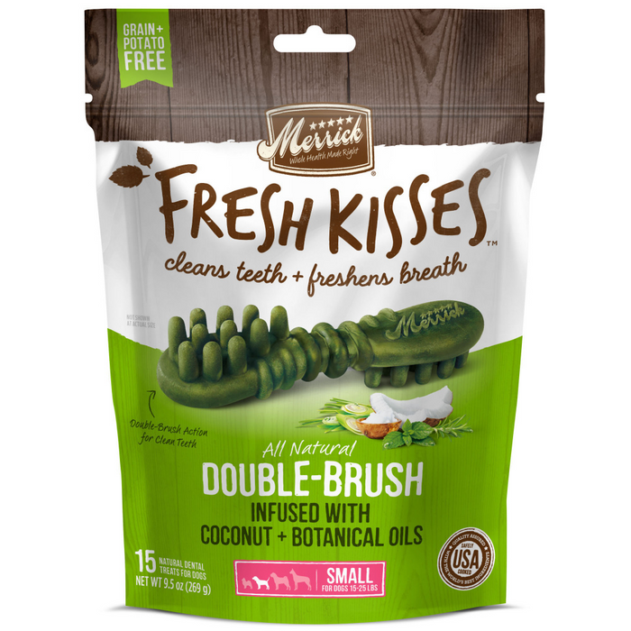 Merrick Fresh Kisses Grain Free Coconut Oil & Botanicals Small Dental Dog Treats