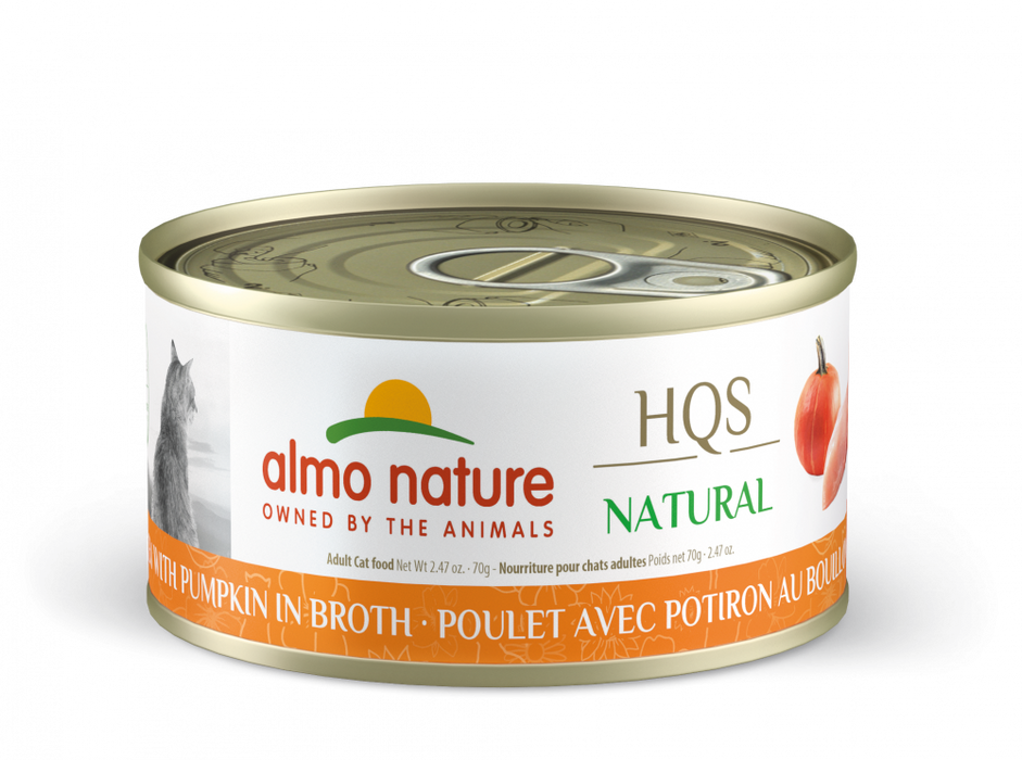 Almo Nature HQS Natural Cat Grain Free Chicken with Pumpkin In Broth Canned Cat Food