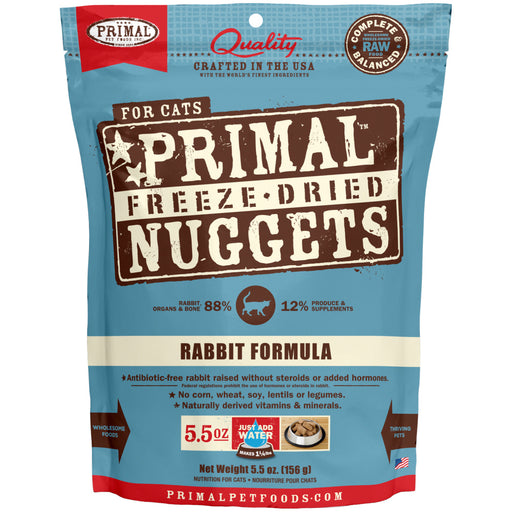 Primal Freeze Dried Nuggets Grain Free Rabbit Formula Cat Food