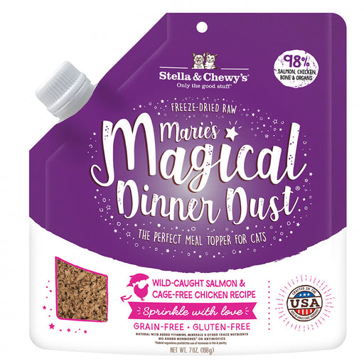 Stella & Chewy's Marie's Magical Dinner Dust Wild Caught Salmon & Cage Free Chicken Cat Food Topper