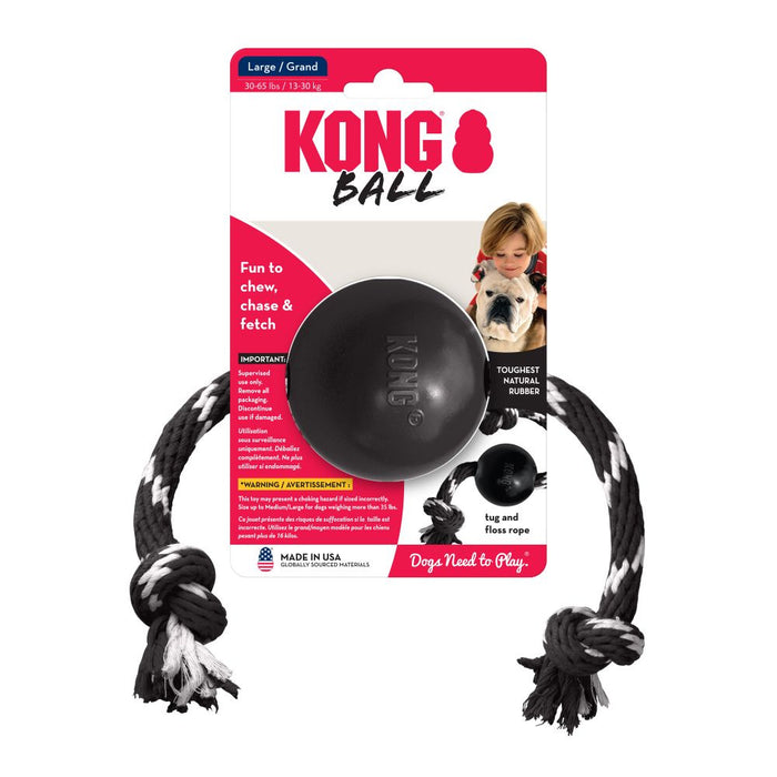 KONG Extreme Ball with Rope Dog Toy