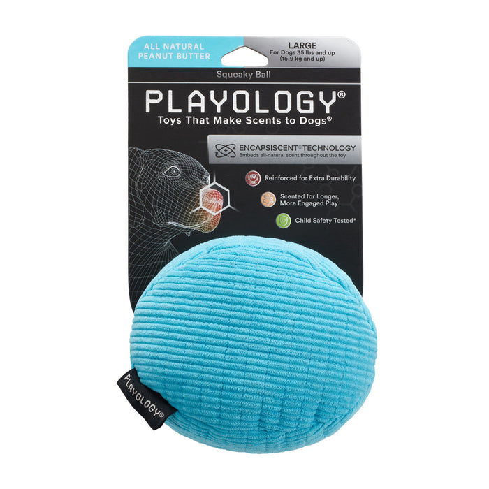 Playology Plush Ball Peanut Butter Scented Dog Toy