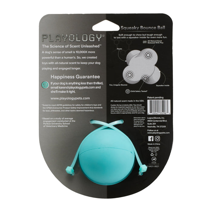 Playology Squeaky Bounce Ball Peanut Butter Scented Dog Toy