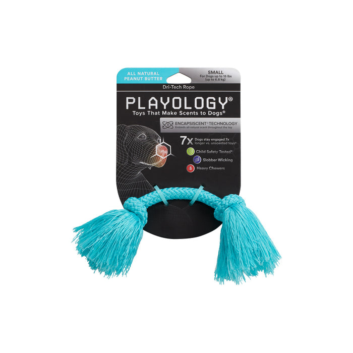 Playology Dri - Tech Rope Peanut Butter Scented Dog Toy