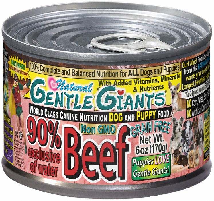 Gentle Giants Non-GMO Grain Free Beef Dog & Puppy Can Food