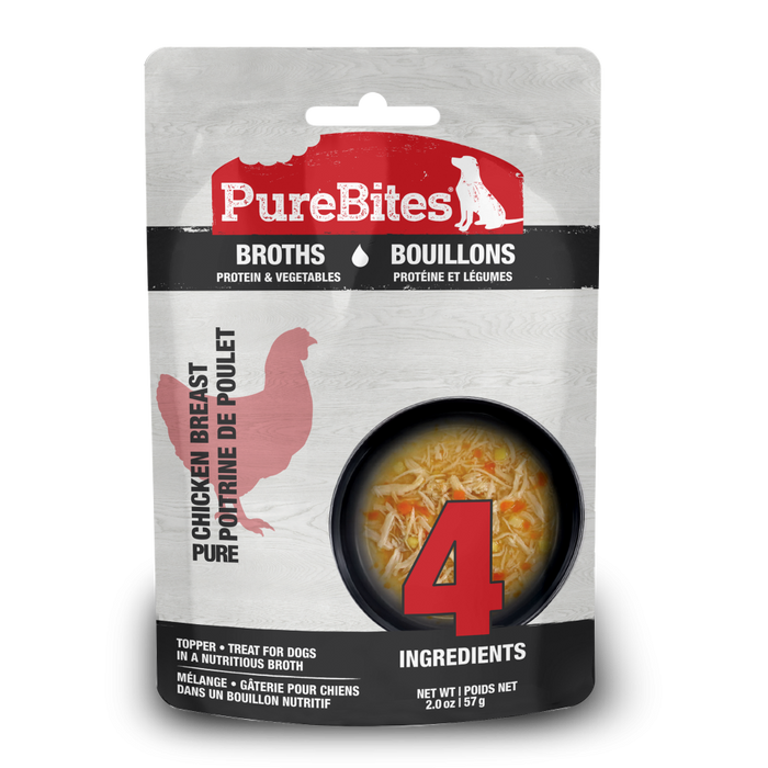 PureBites Broths Dog Treat Topper Chicken & Vegetables
