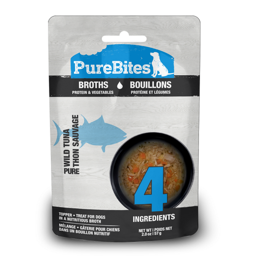 PureBites Broths Dog Treat Topper Tuna & Vegetables