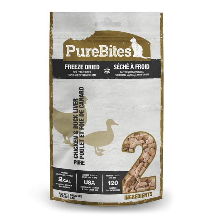 PureBites Freeze Dried Chicken & Duck Liver Cat Treats