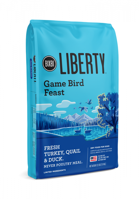 BIXBI LIBERTY Gamebird Feast (Turkey, Quail, Duck) Kibble