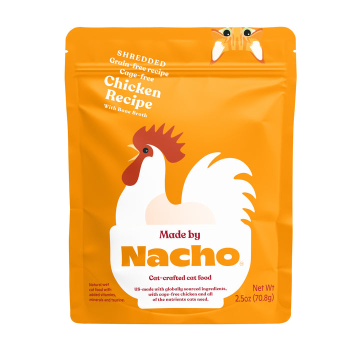 Made By Nacho Shredded Grain-Free Recipe Cage-Free Chicken Recipe With Bone Broth