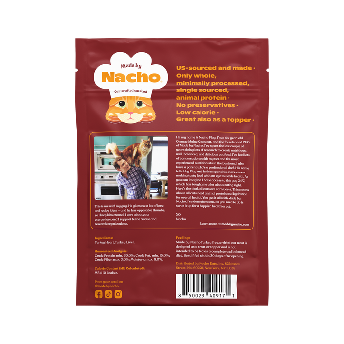 Made By Nacho Freeze Dried Turkey Cat Treats