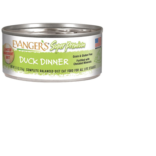 Evanger Super Premium Duck Dinner Can Food for Cats