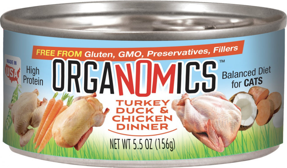 Evangers Organomics Duck Turkey and Chicken Dinner for Cats