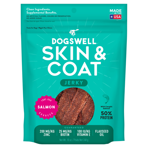 Dogswell Skin & Coat Jerky Salmon Dog Treats
