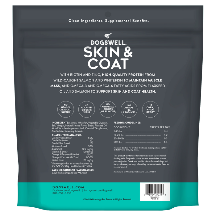 Dogswell Skin & Coat Jerky Salmon Dog Treats