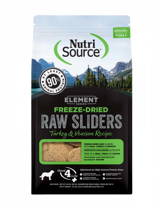 NutriSource Element Series Freeze Dried Raw Slider Turkey and Venison