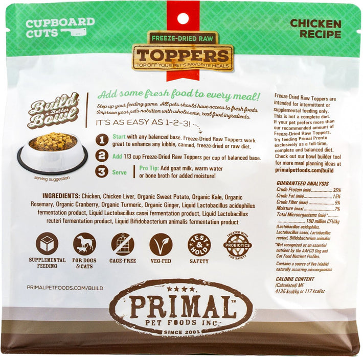 Primal Chicken Cupboard Cuts Dog & Cat Topper
