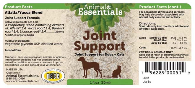 Animal Essentials Joint Support 2oz